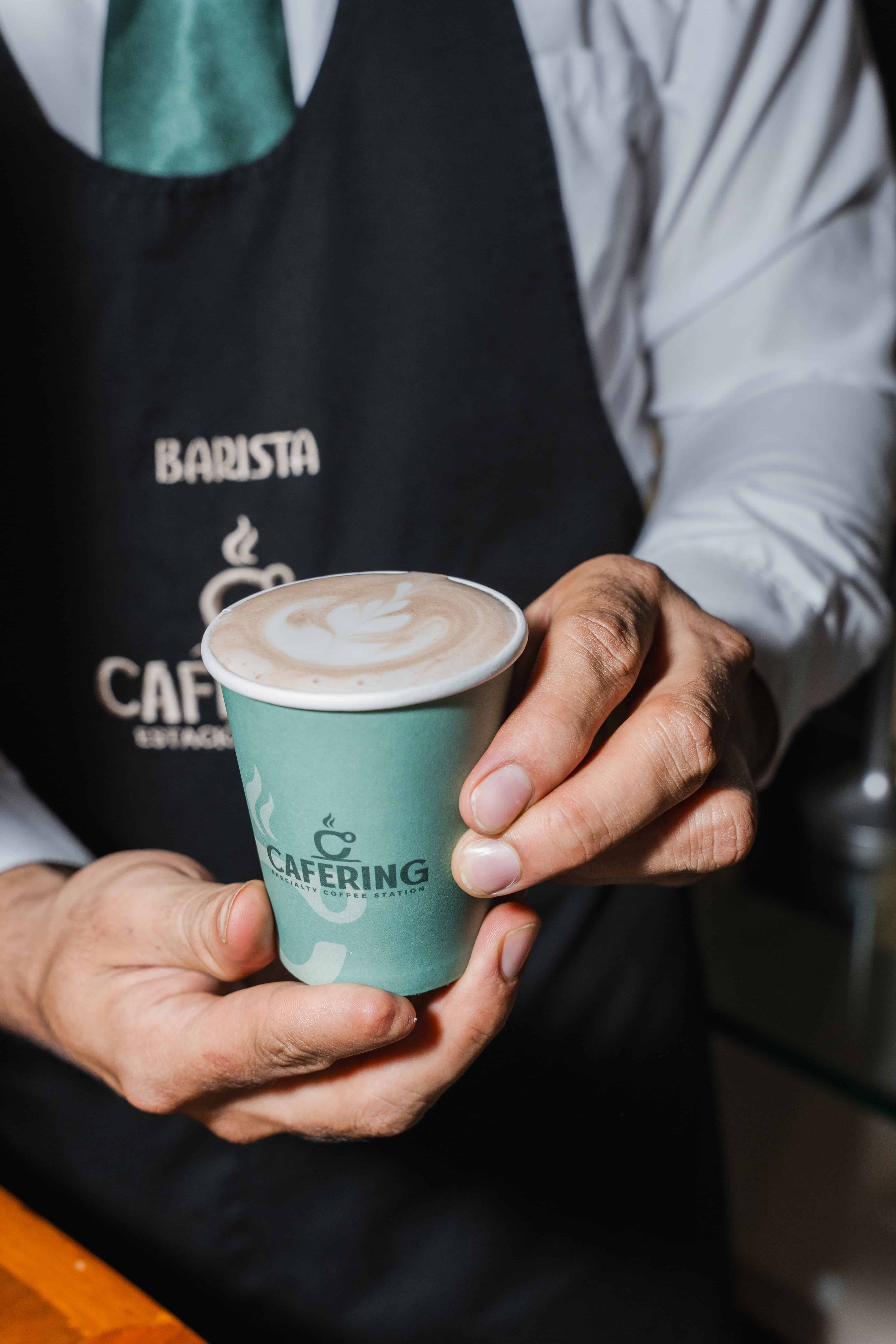 Branded wedding coffee cart