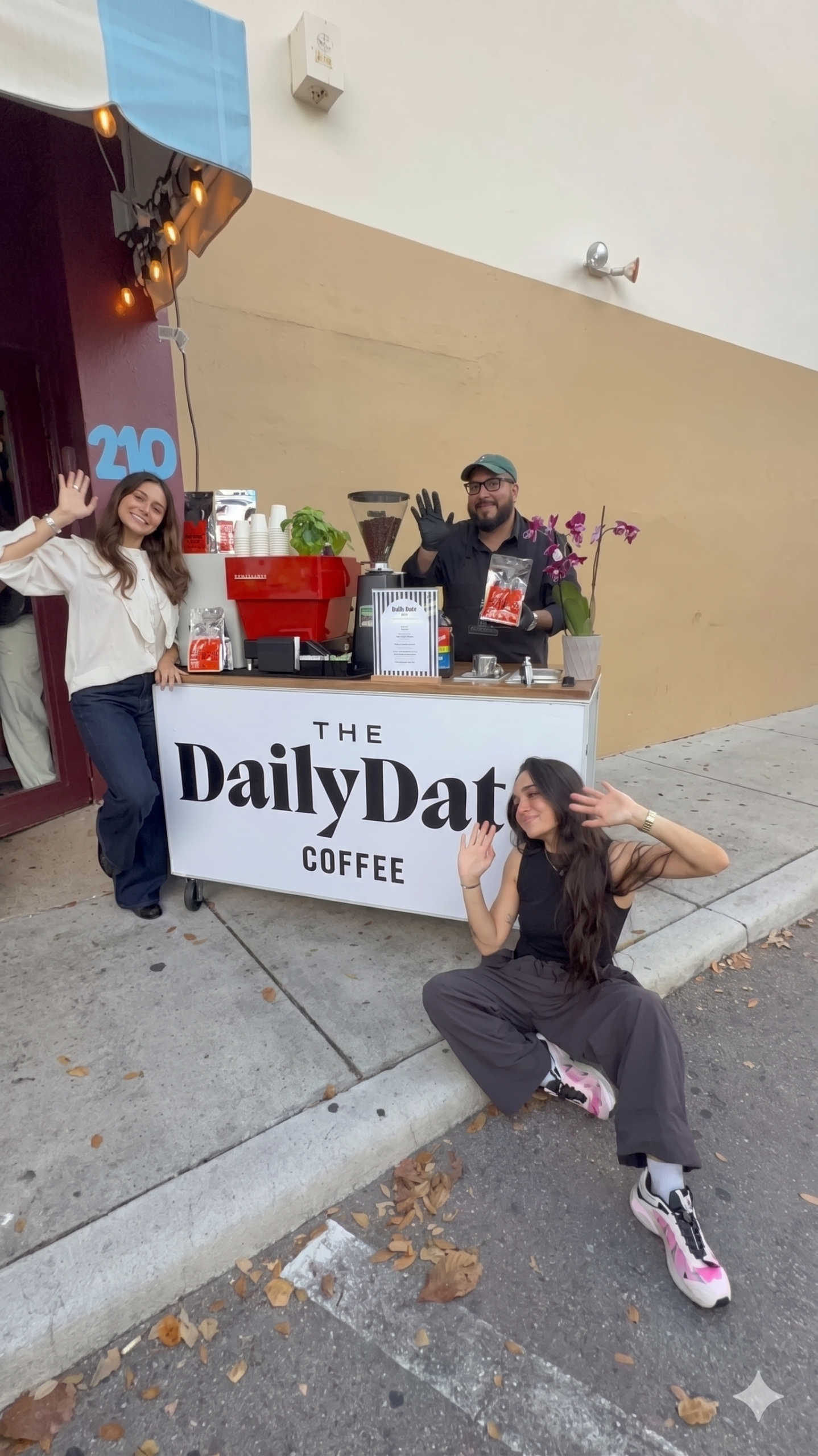 Cafering coffee cart at influencer brand activation Miami