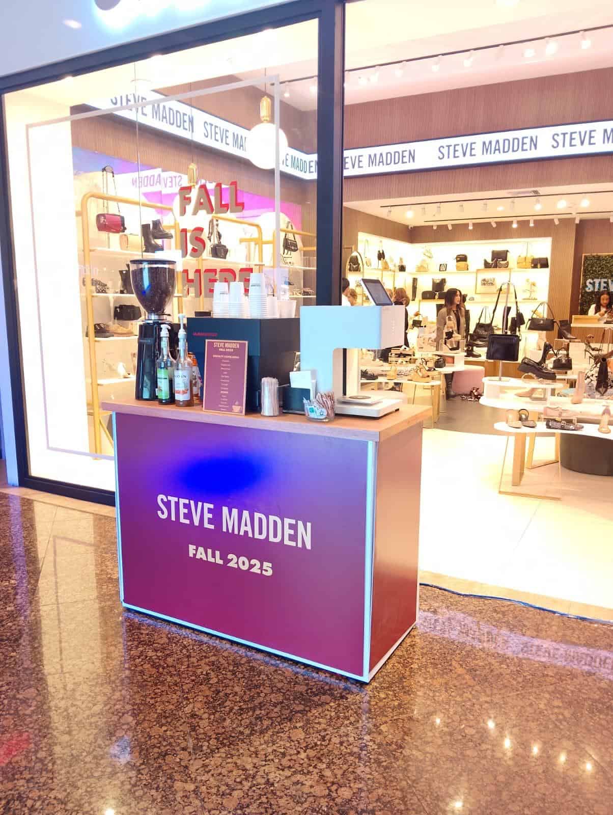 Steve Madden retail brand activation coffee cart