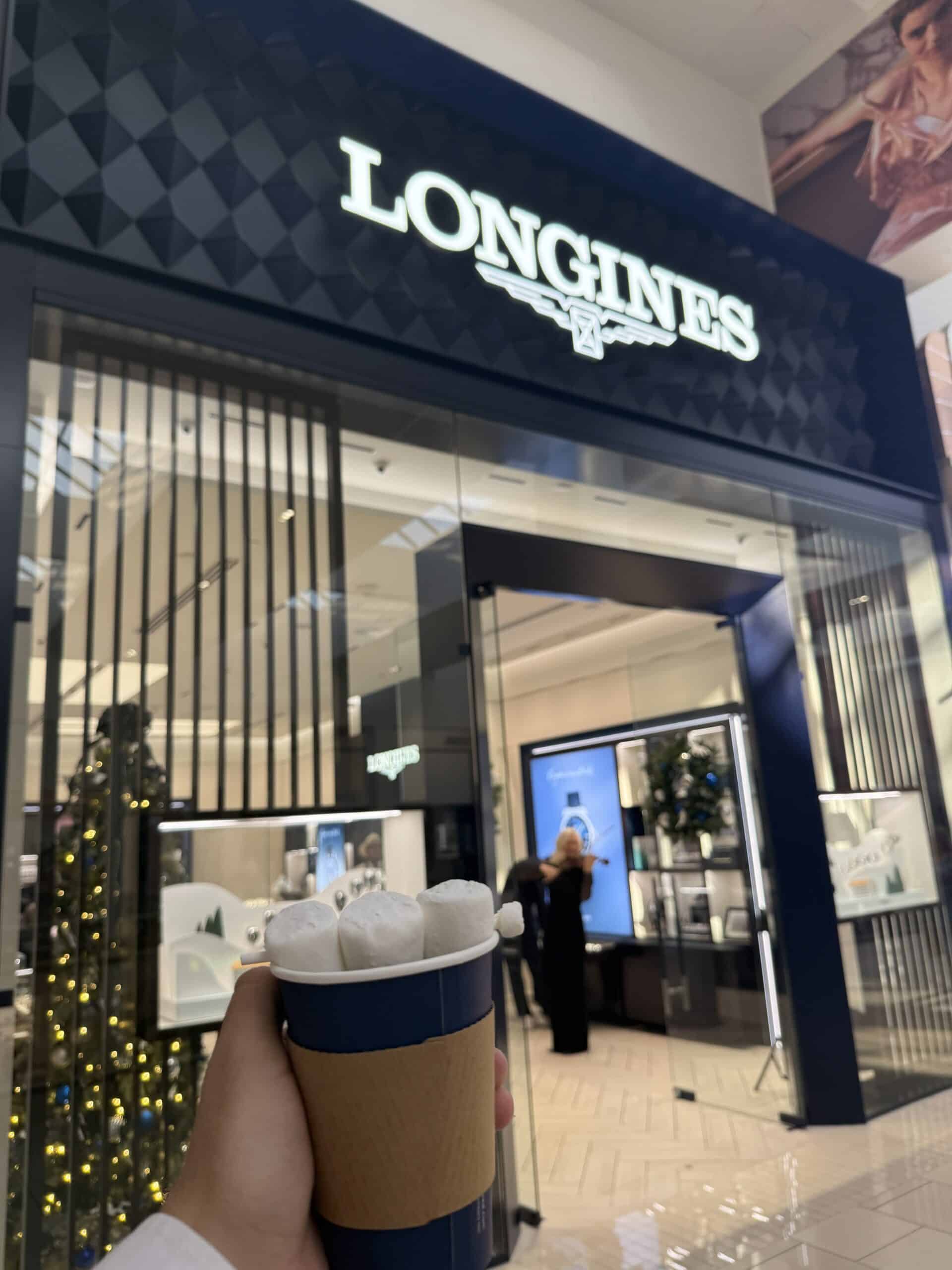 Hot chocolate cart service at the Longines boutique, Aventura Mall