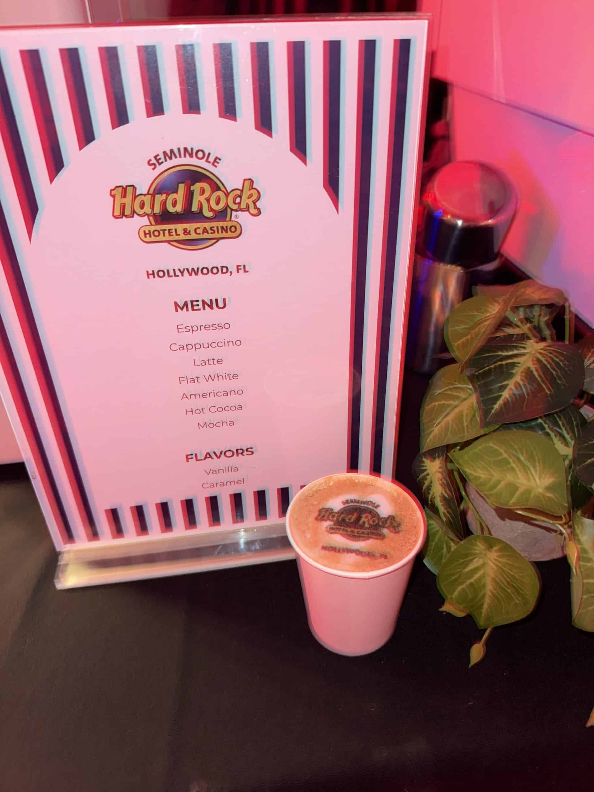 Cafering espresso bar setup at Seminole Hard Rock Hotel and Casino in Hollywood, FL