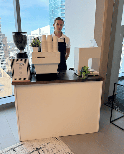 Cafering coffee catering at RSM's Fort Lauderdale office
