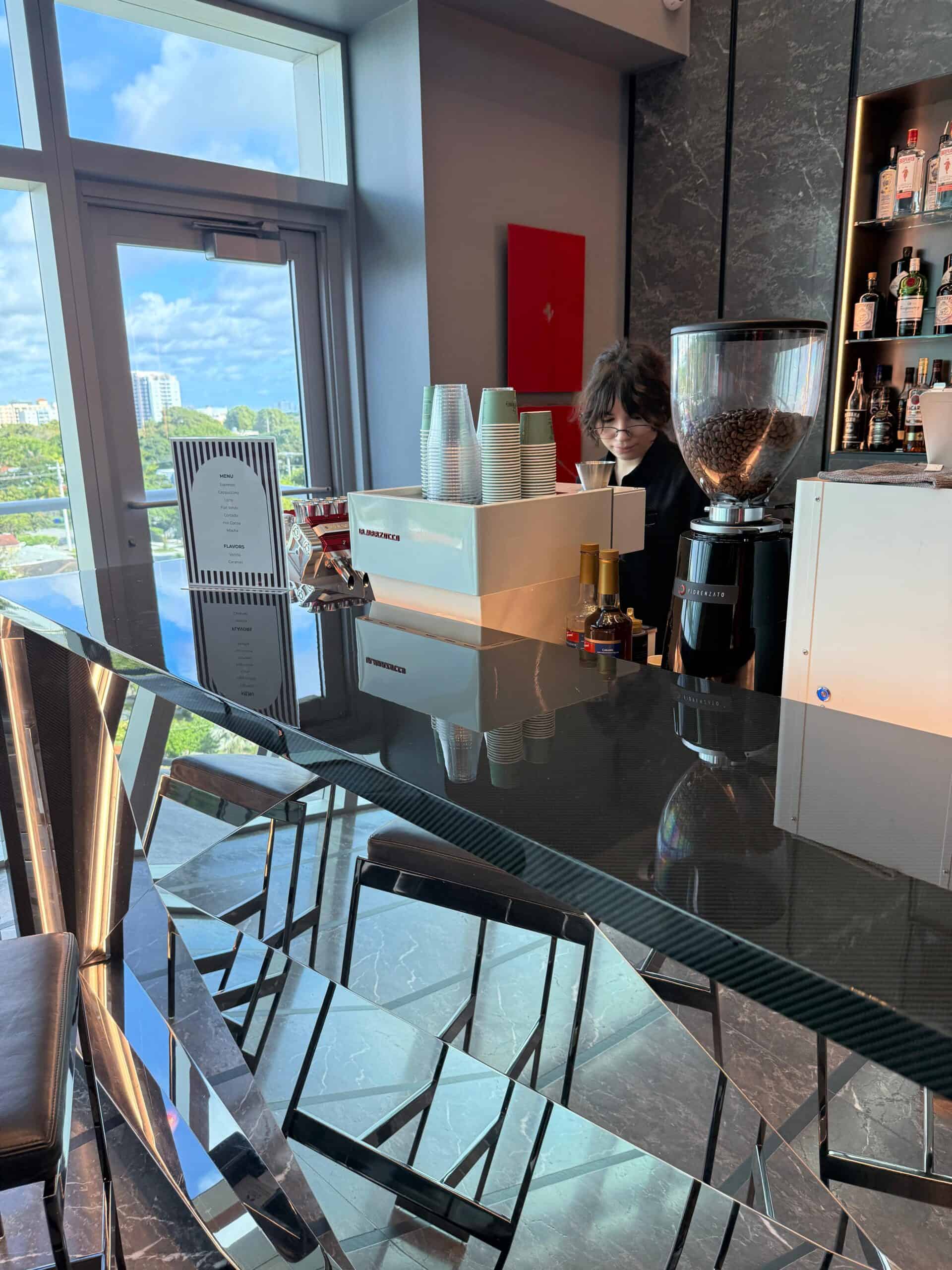 Cafering coffee cart at Auto Vault in Coral Gables during the SOC Prologue supercar rally