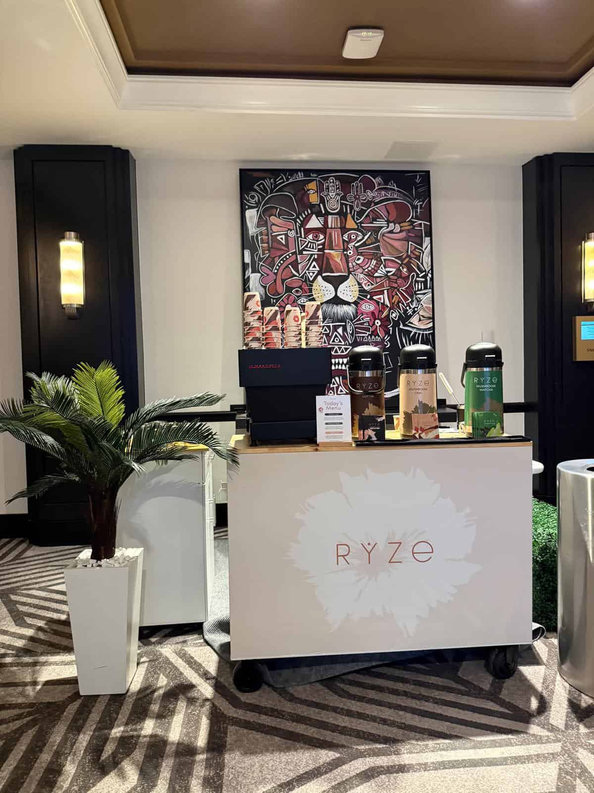 RYZE Mushroom Coffee activation at the Ritz-Carlton South Beach during Art Basel